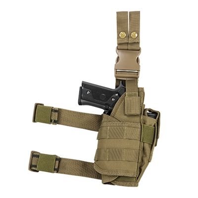 VISM  Tactical Drop Leg Adjustable Holster Tan - Vism