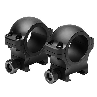 VISM 30mm Hunter Rifle Scope Rings/0.9In Height Black - Vism