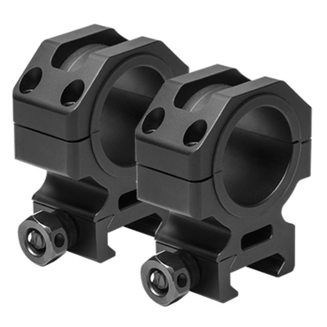 VISM 30mm Tactical Rings/1.1In Height Black - Vism