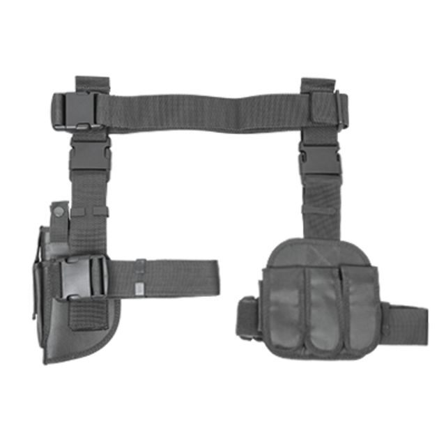 VISM 3Pcs Drop Leg Gun Holster And Magazine Holder/Urban Gray URBAN GRAY - Vism