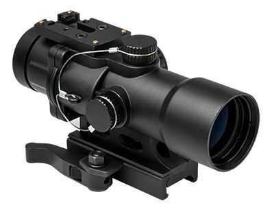 NcSTAR  Blue/Green Illum. Compact Prismatic Optic Rifle Scope Urban Tactical Ret. Green Lens - Vism