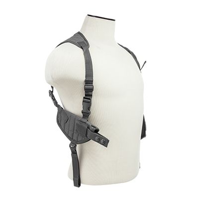 VISM Ambidextrous Horizontal Shoulder Holster/Double Magazine Holder/Urban Gray URBAN GRAY - Vism