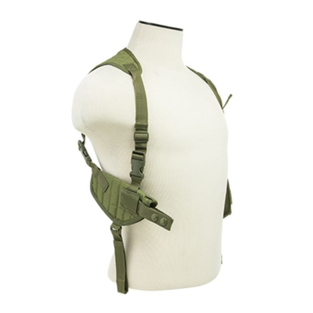 VISM Ambidextrous Shoulder Holster w/ Magazine Holder Green - Vism