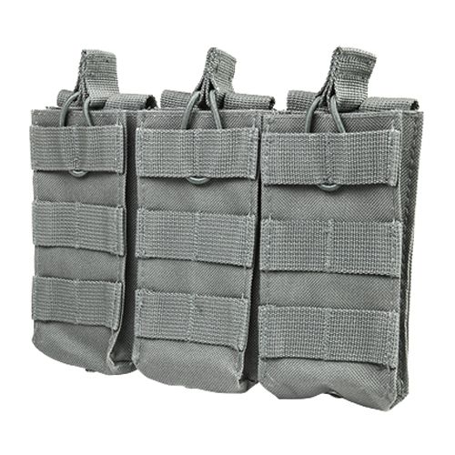 VISM AR PVC Triple Magazine Pouch Urban Gray 8.75in. L x 6.5in. W x 0.5in. H 196654 - Vism