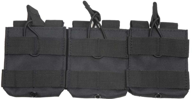 VISM AR10/ M1A/ FAL Triple Mag Pouch Black - Vism