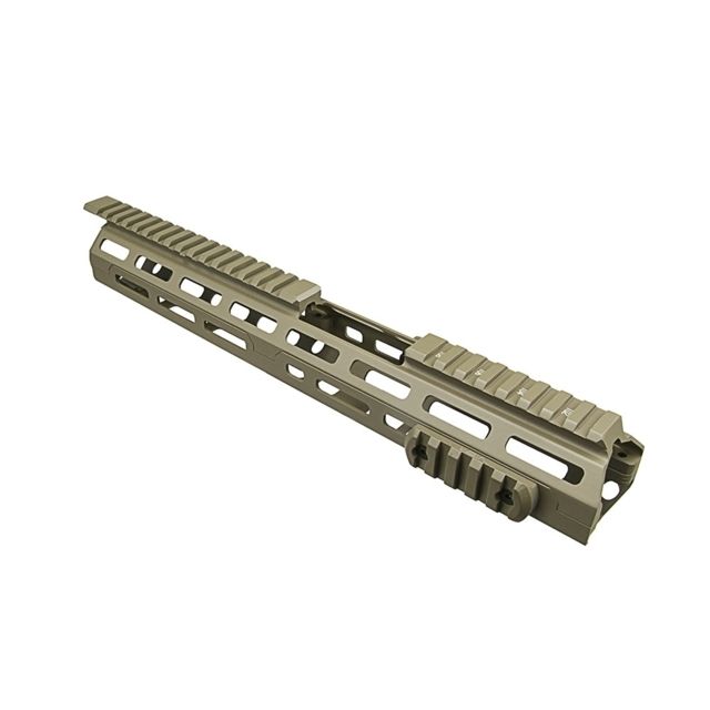 VISM AR15 M-Lok Handguard/ Two Piece/ Drop In Fit/ Carbine Extended Handguard Length/ 13.5 L Tan - Vism