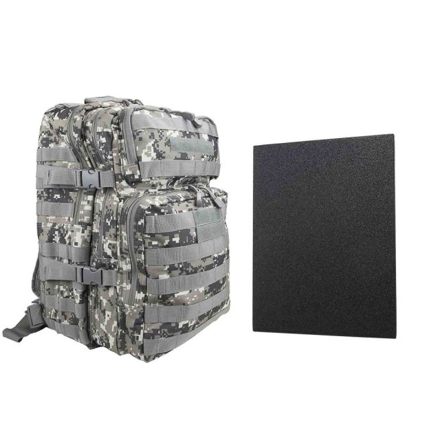 Vism Assault Backpack w/11x14in Level IIIA Hard Ballistic Plate Digital Camo - Vism