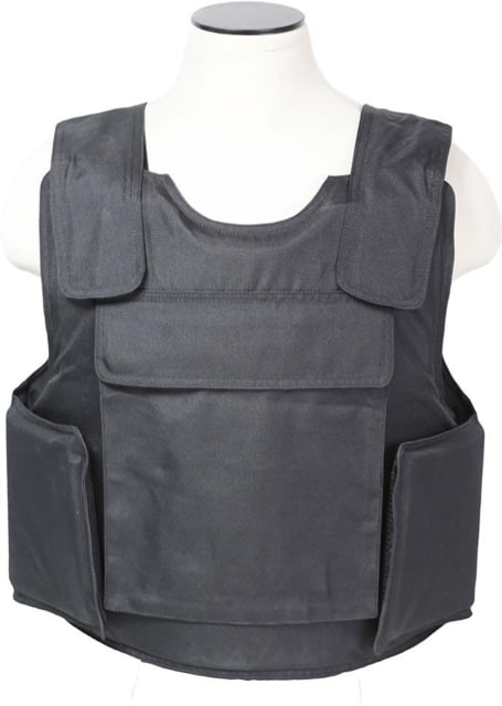 VISM Black Outer Carrier Vest w/Four Level IIIA Ballistic panels Small Black - Vism