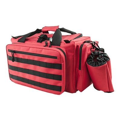 VISM Competition Range Bag w/Zippered Compartments Red w/Black Trim - Vism