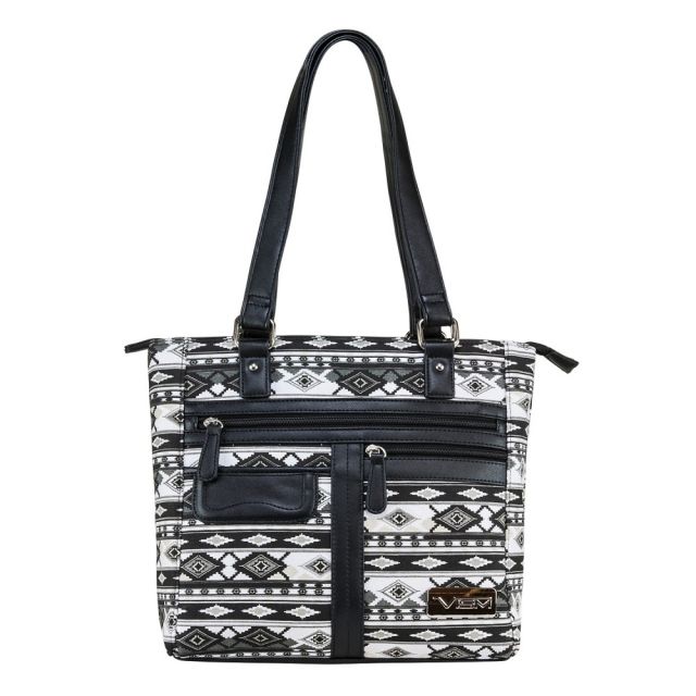 Vism Concealed Carry Printed Tote Bag Black - Vism