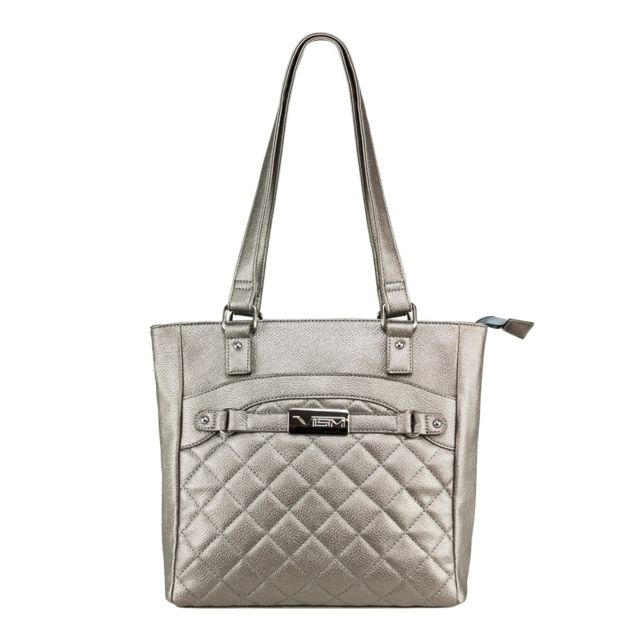 Vism Concealed Carry Quilted Tote Bag Urban Gray - Vism