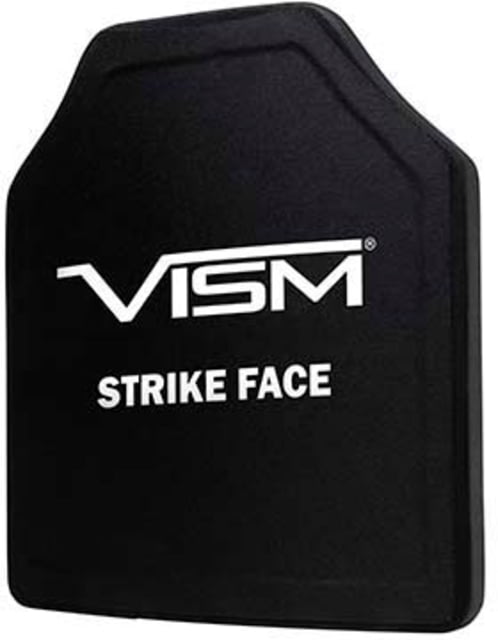 VISM LVL III+ SRT Ceramic/PE Ballistic Plate  Curved Shooter's Cut Black - VSM Gun Cases
