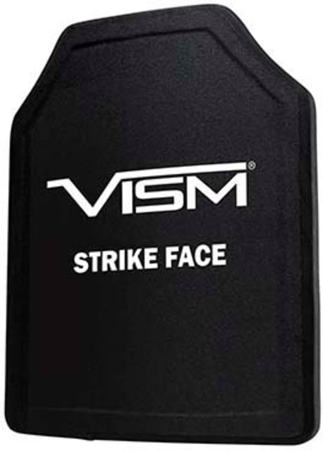 VISM LVL III+ SRT Ceramic/PE Ballistic Plate  Curved Shooter's Cut Black - VSM Gun Cases