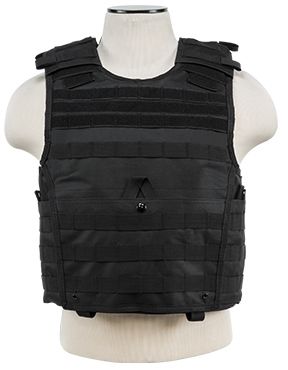 VISM MOLLE Expert Plate Carrier Vest Black - Vism