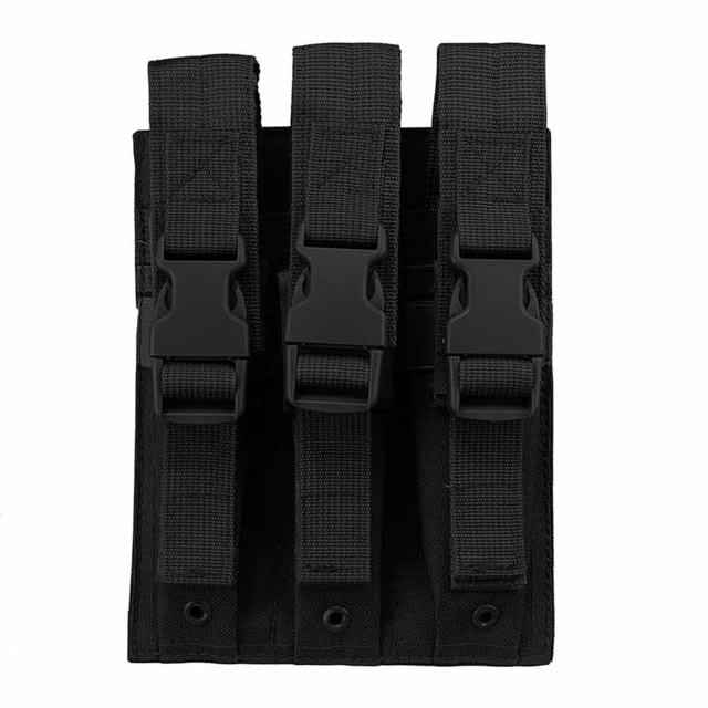 VISM MOLLE Hi-Cap Pistol Triple Magazine Pouch Black - Vism