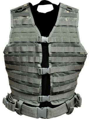 VISM MOLLE / PALS Hydration Ready Tactical Vest Digital Camo ACU Medium to XXL