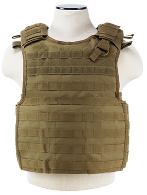 VISM MOLLE Quick Release Plate Carrier Vest Tan - Vism