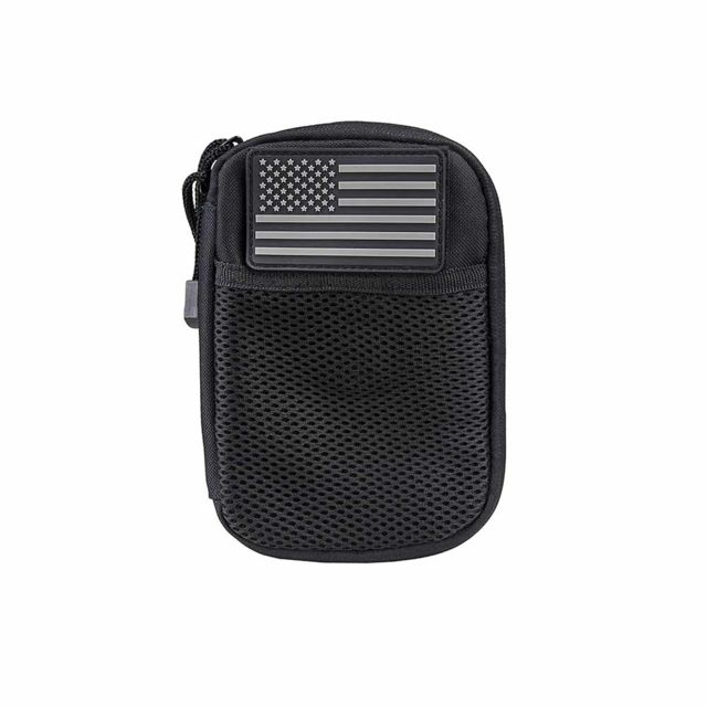 Vism Molle Utility Pouch With U.S. Patch Black - Vism