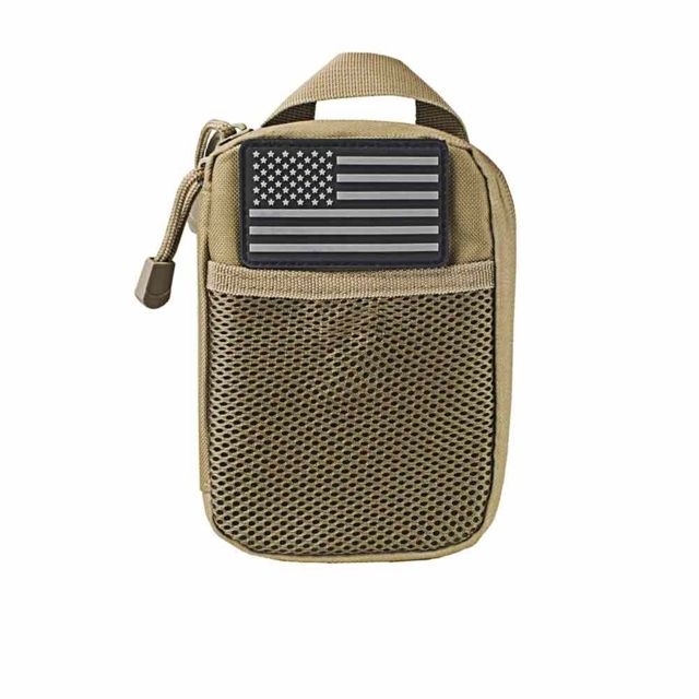 Vism Molle Utility Pouch With U.S. Patch Tan - Vism