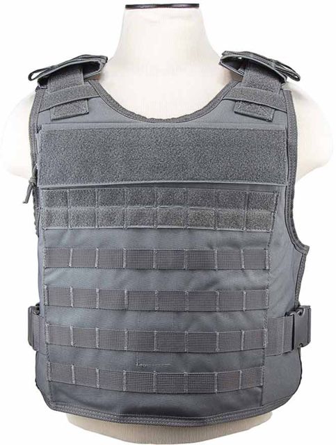 VISM Plate Carrier Vest w/External Hard Plate Pockets Urban Gray Medium - 2XL - Vism