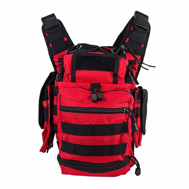 VISM PVC First Responders Utility Bag Red w/ Black Trim - Vism