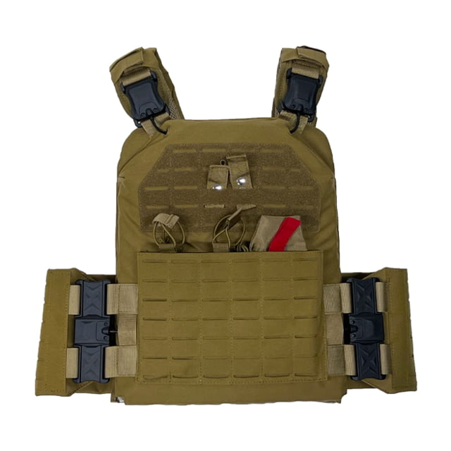 VISM Quick Release Laser Cut Plate Carrier 10x12in Tan - Vism