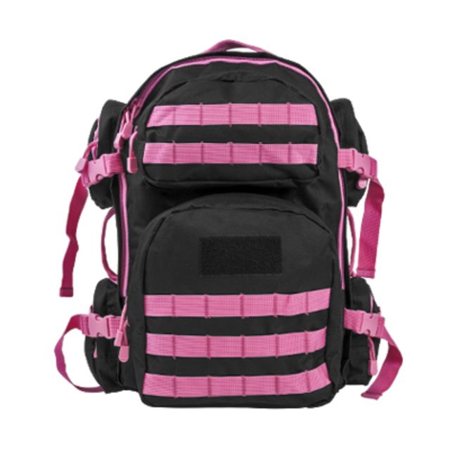 VISM Tactical Backpack Black w/ Pink Trim - Vism