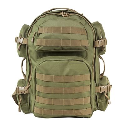 VISM Tactical Backpack Green w/Tan Trim - Vism