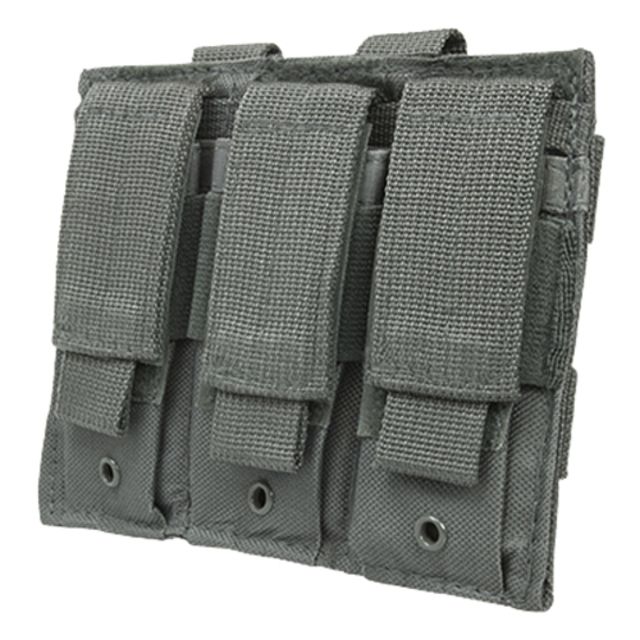 VISM Triple Pistol Mag Pouch Urban Gray 6in. W x 1in. H x 6.5in. 196662 - Vism