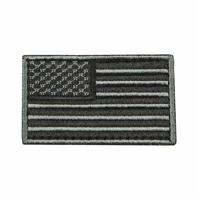 VISM Usa Flag Patch Embroid Black - Vism