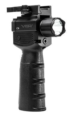 USED VISM Vertical Grip w/Strobe Flashlight & Red Laser - Gen2 200 Lumens VAQVGFLRV2 EDEMO1 Used Condition Fair - Vism
