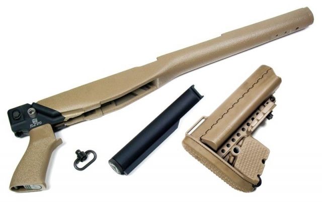 Vltor M1A M14 Socom Improved ModStock System Select Fire Flat Dark Earth - Vltor