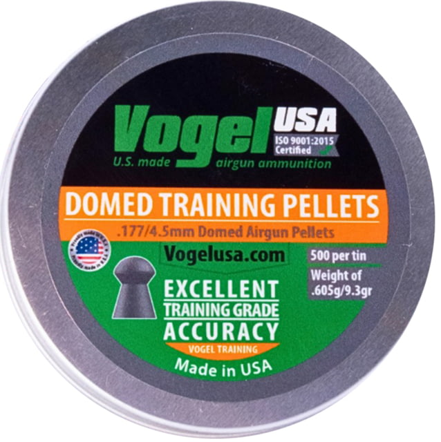 Vogel .177 Caliber Wadcutter Training Pellets .53 Gram 500 Pieces Silver V177-Dmd-Trnng - Vogel