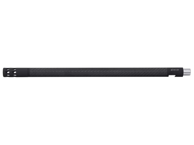 Volquartsen Firearms Lightweight Carbon Fiber Barrel Ruger 10/22 1-16 Twist 1/2 x 28 Threads Black Ends/Stainless