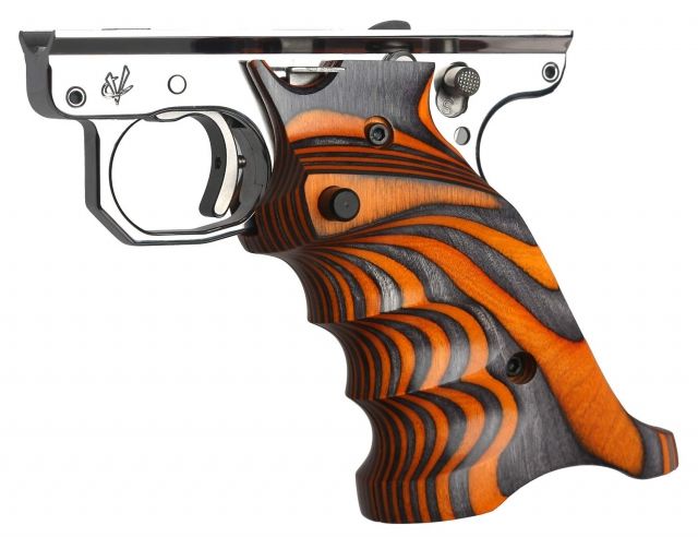 Volquartsen Firearms Laminated Wood Pistol Grips for MKIII Orange Right-Handed - Volquartsen Firearms