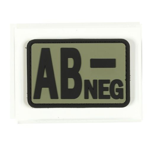 Voodoo Tactical Blood Type Rubber Patch AB- OD Green - Voodoo Tactical