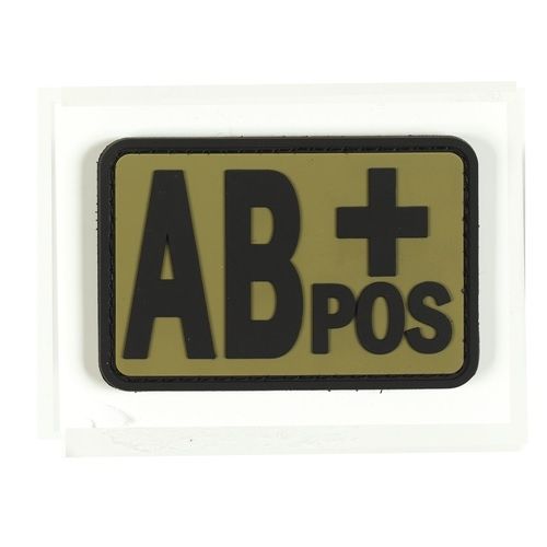 Voodoo Tactical Blood Type Rubber Patch AB+ Coyote - Voodoo Tactical