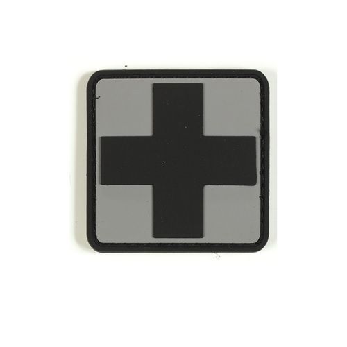 Voodoo Tactical Rubber Patch First Aid Symbol Gray