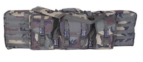 Voodoo Tactical 42in Padded Weapons Case w/Die Cut MOLLE Woodland Camo 42in - Voodoo Tactical