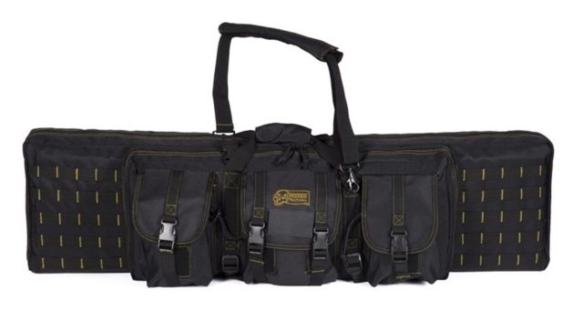 Voodoo Tactical 42in Padded Weapons Case w/Die Cut MOLLE Black/Coyote 42in - Voodoo Tactical