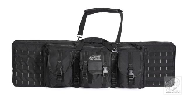 Voodoo Tactical 42in Padded Weapons Case w/Die Cut MOLLE Black/Gray 42in - Voodoo Tactical