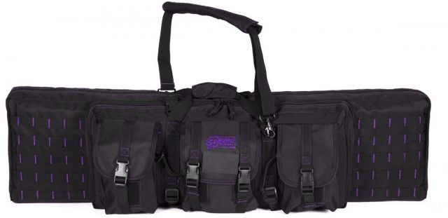 Voodoo Tactical 42in Padded Weapons Case w/Die Cut MOLLE Black/Pink 42in - Voodoo Tactical