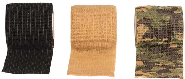 Voodoo Tactical Adhesive Wrap First Aid - 3-Pack Tan/Black/Camo