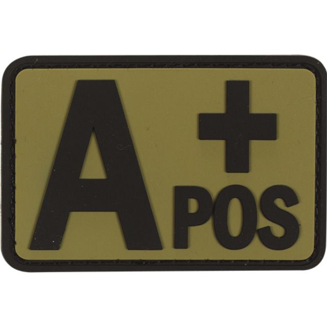 US Voodoo Tactical Blood Type Rubber Patch, AB-, Coyote, 07-0998007000 Tech Data