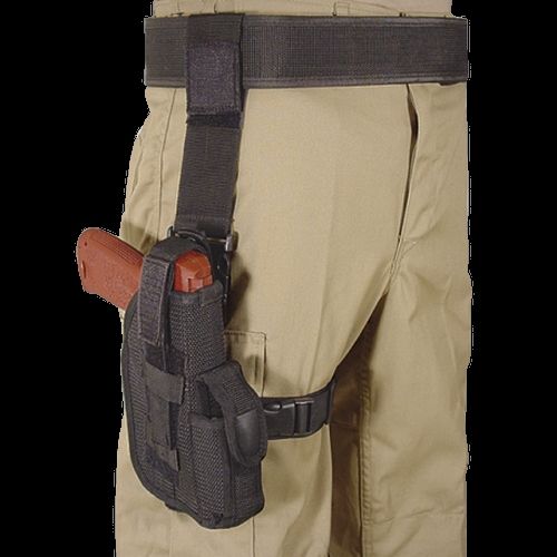 Voodoo Tactical Drop Leg Duty Holster Right Hand Black - Voodoo Tactical
