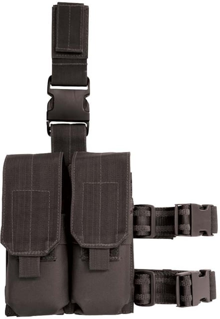 Voodoo Tactical Drop Leg Platform w/Attached M4/M16 Double Mag Pouch Black - Voodoo Tactical