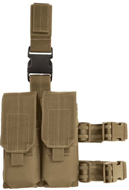 Voodoo Tactical Drop Leg Platform w/Attached M4/M16 Double Mag Pouch Coyote - Voodoo Tactical