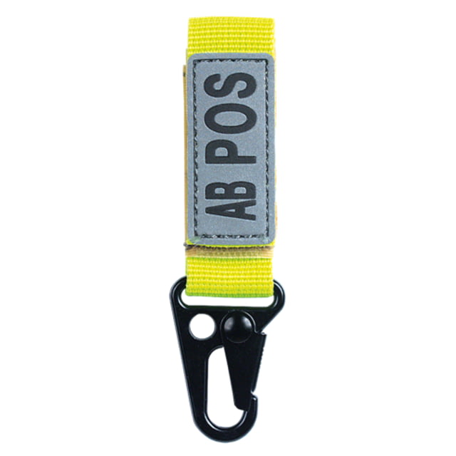 Voodoo Tactical Voodoo Tactical Embroidered Blood Type Tags Ab+ Black Letters Hi-Viz Yellow Webbing - $4.99 at Optics Planet