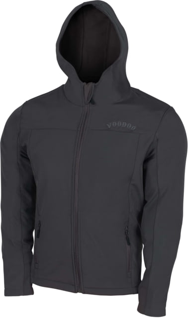 Voodoo Tactical Hooded Soft Shell Full-Zip Jacket w/Logo - Mens Black Large