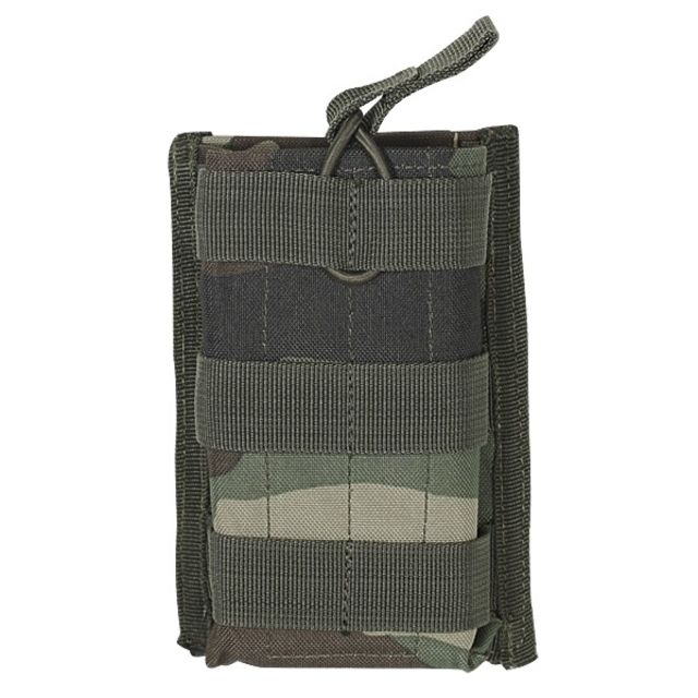 Voodoo Tactical M4/M16 Open Top Mag Pouch W/ Bungee System - Double Woodland Camo - Voodoo Tactical